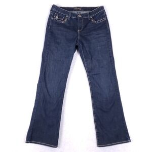 Common Genes Embroidered Bootcut Jeans‎ 8P Dark Wash
